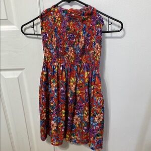 Floral Multicolor Strapless Dress